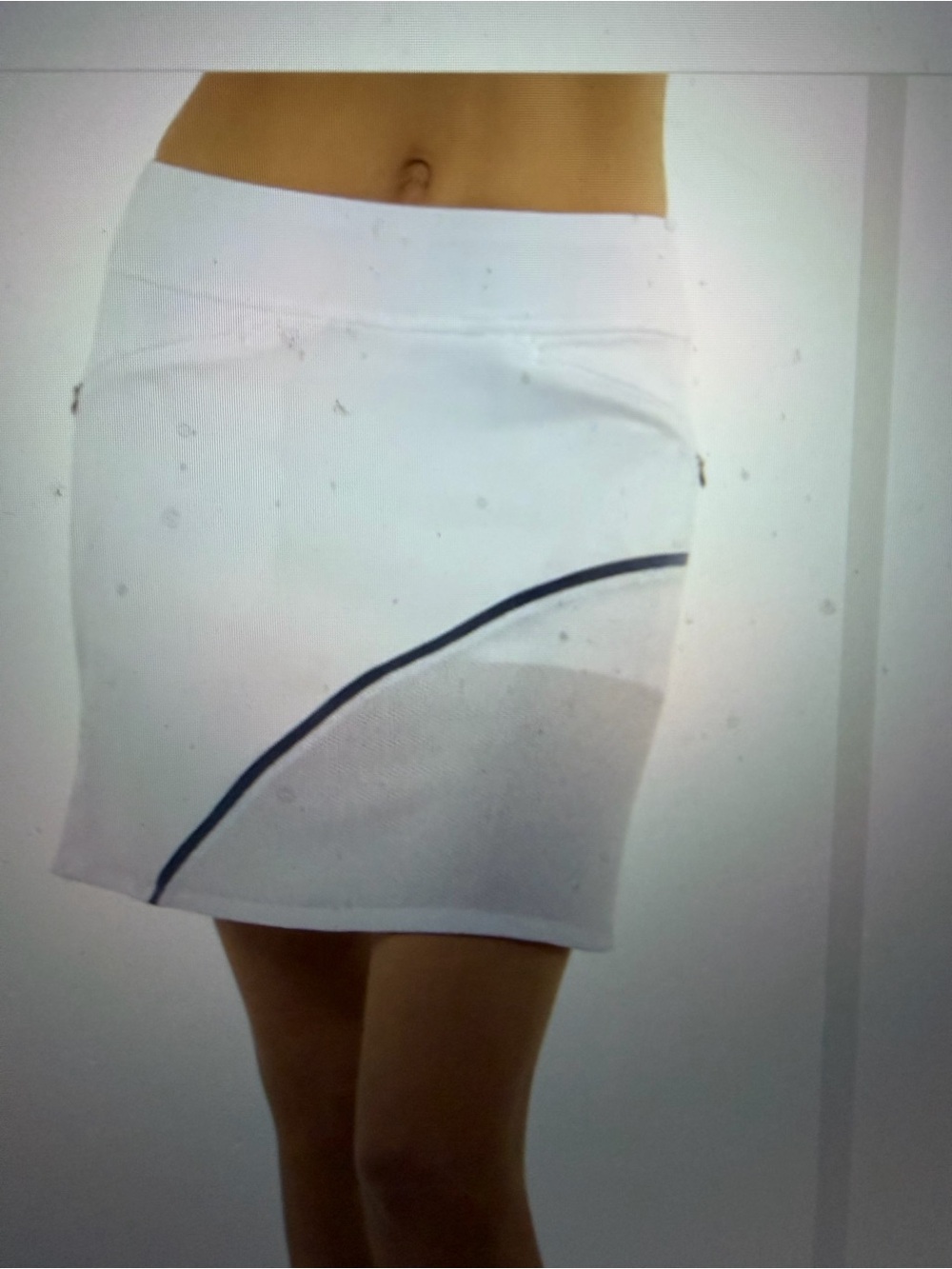 Inphorm White Women's Performance Skort with Contrast Trim